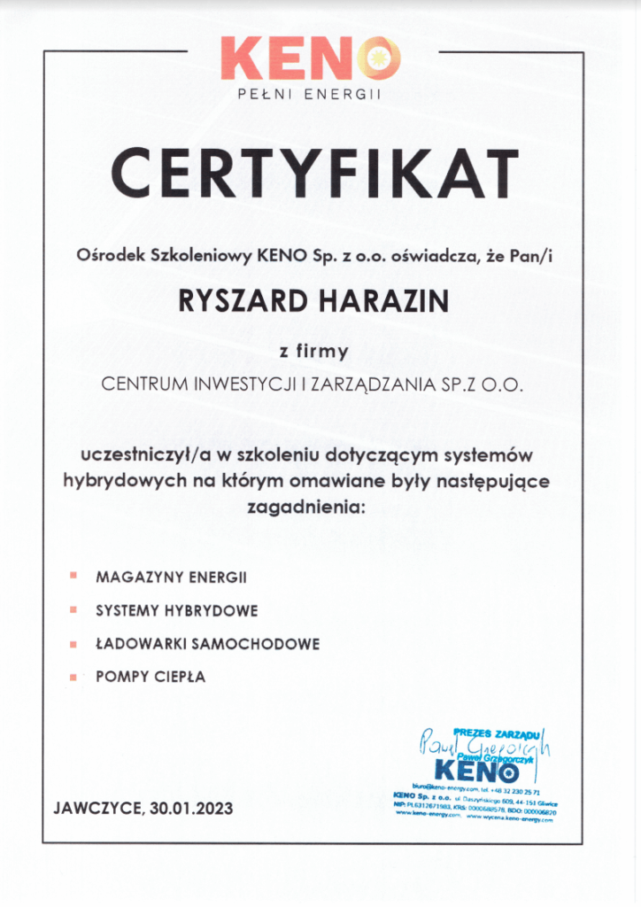 Przykładowe certyfikaty