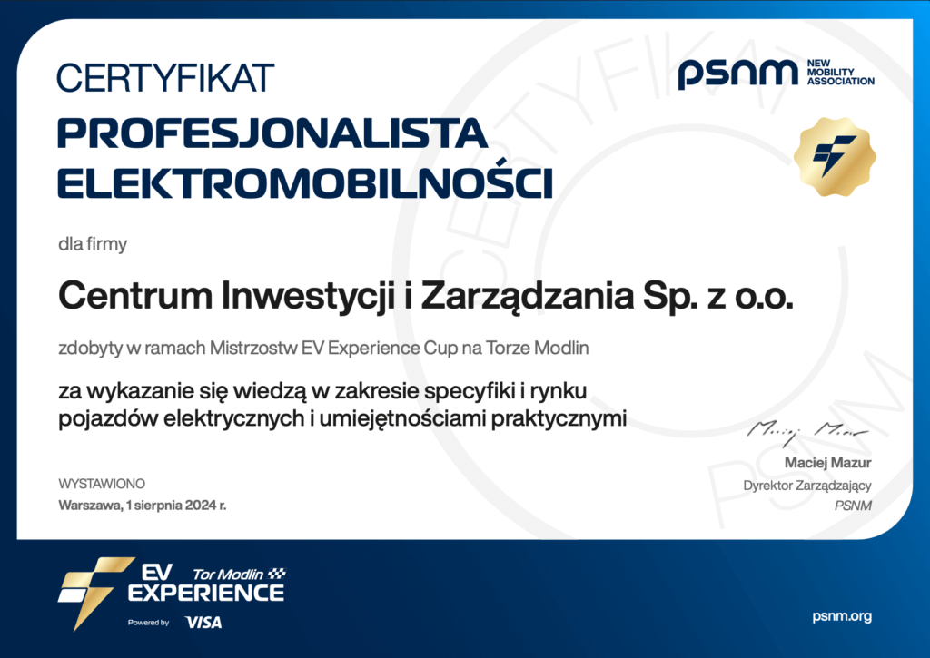Przykładowe certyfikaty